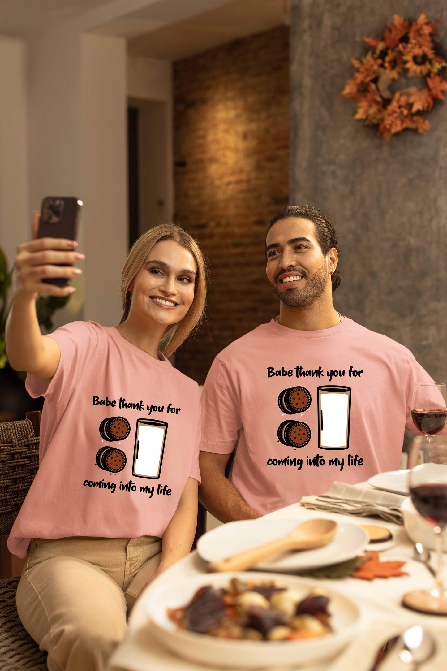 Cookies & Milk Couple Super Combed Cotton Oversized Baggy Fit T-Shirts