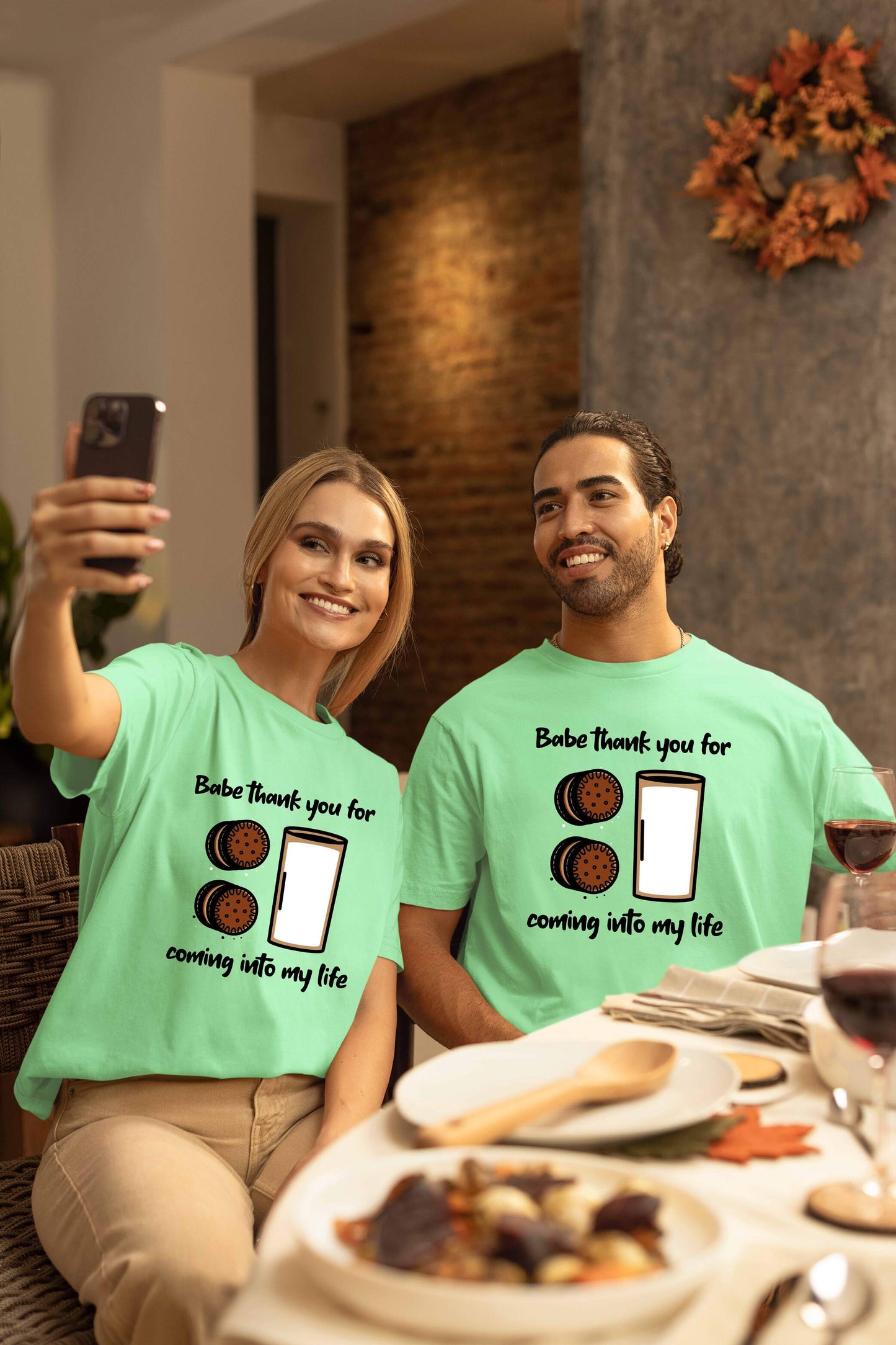 Cookies & Milk Couple Super Combed Cotton Oversized Baggy Fit T-Shirts