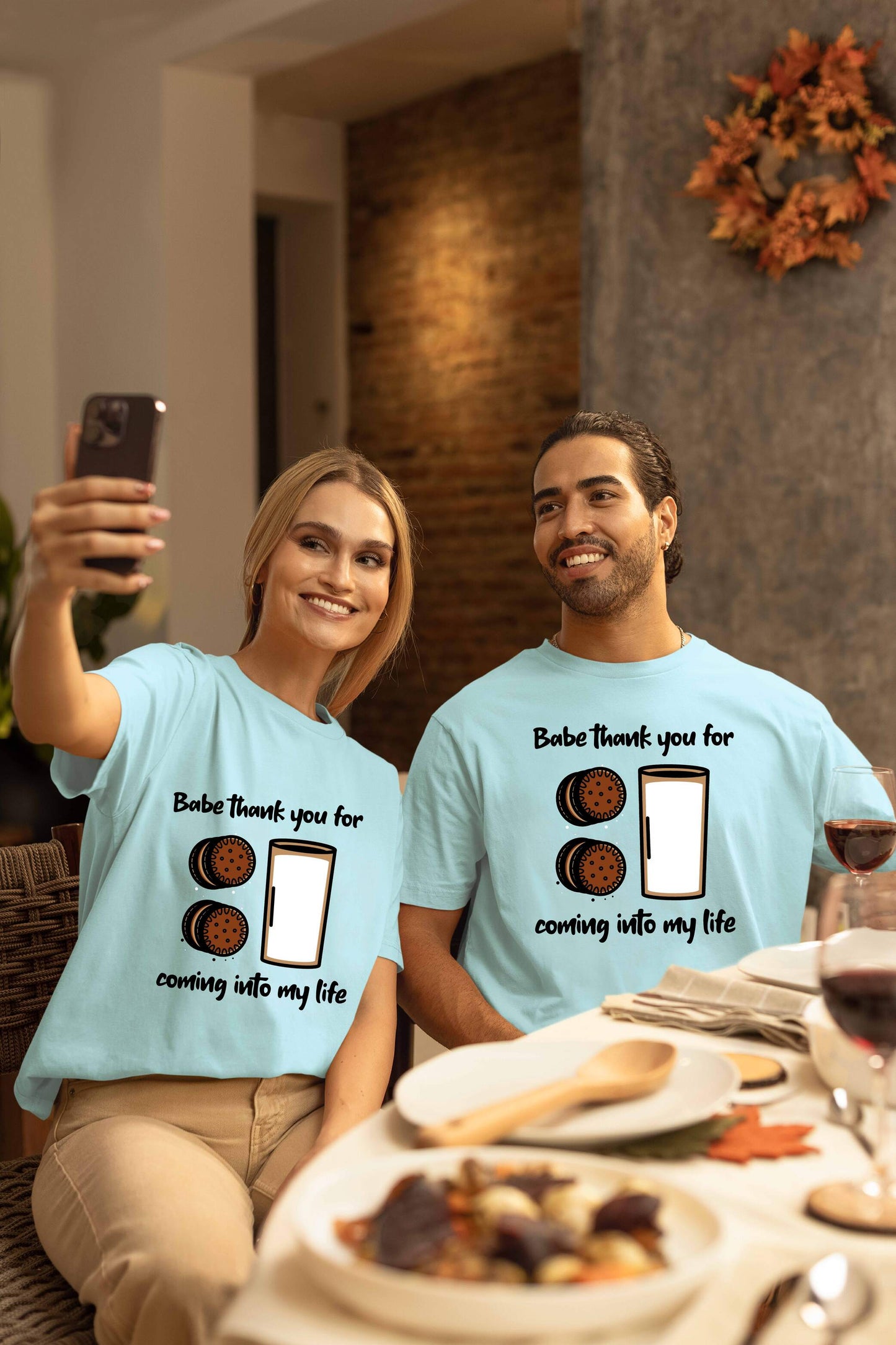 Cookies & Milk Couple Super Combed Cotton Oversized Baggy Fit T-Shirts