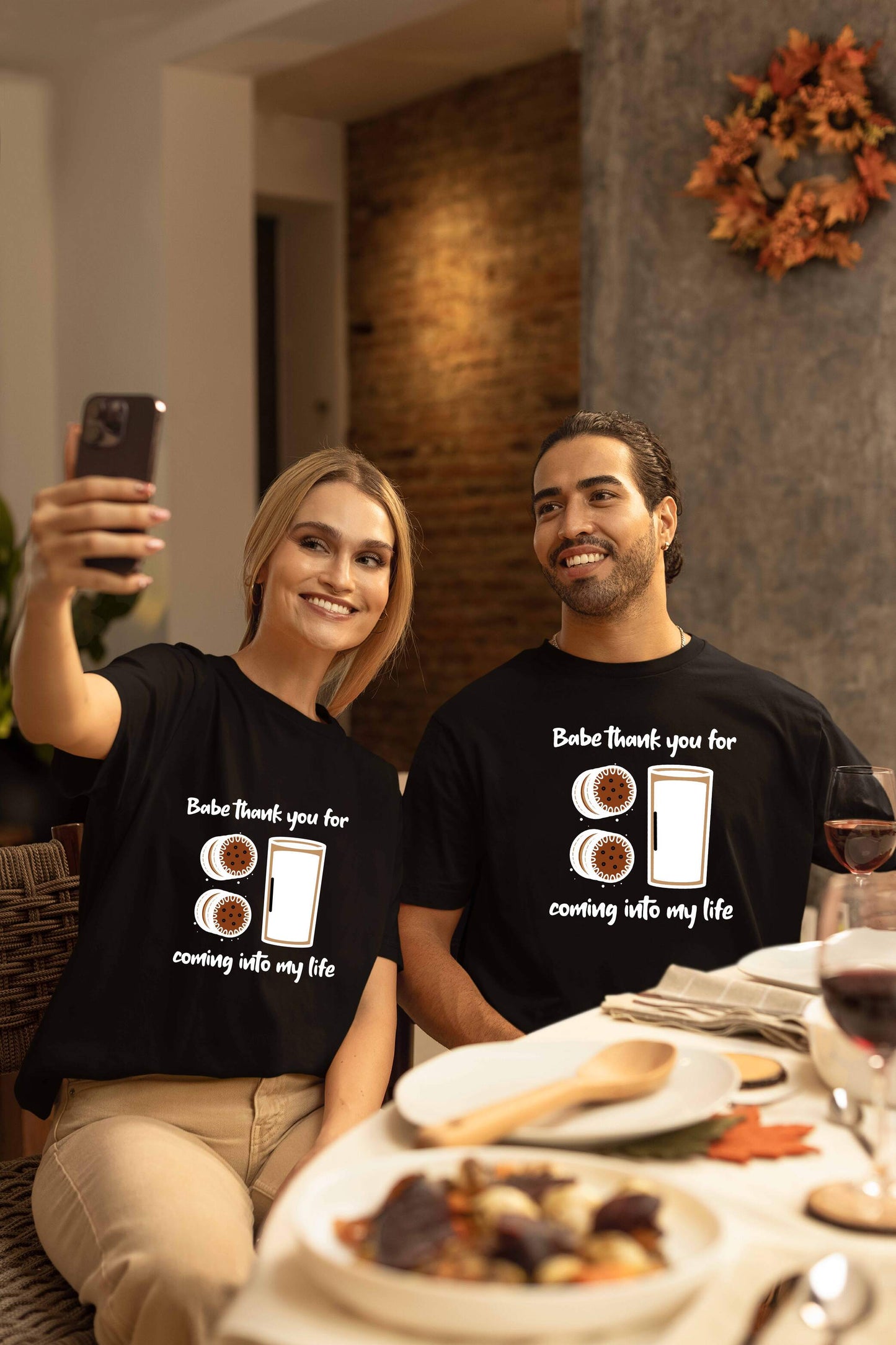 Cookies & Milk Couple Super Combed Cotton Oversized Baggy Fit T-Shirts
