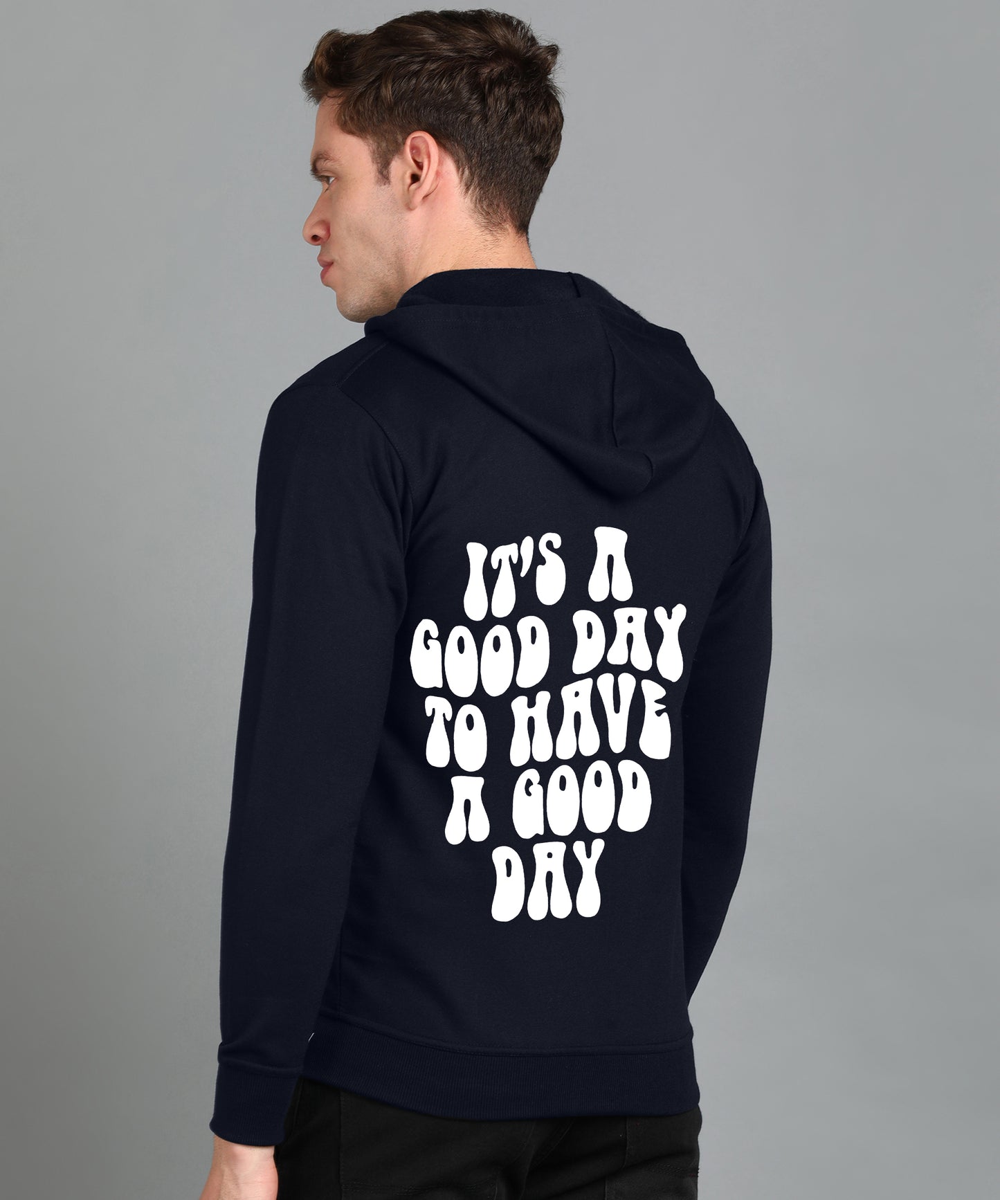 Good Things Are Coming Men's Zipper Hooded Hoodie