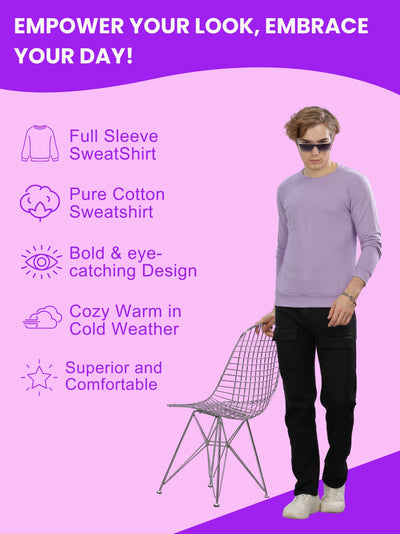 Men’s Solid Stylish Look Full Sleeve Premium Comfort Sweatshirt