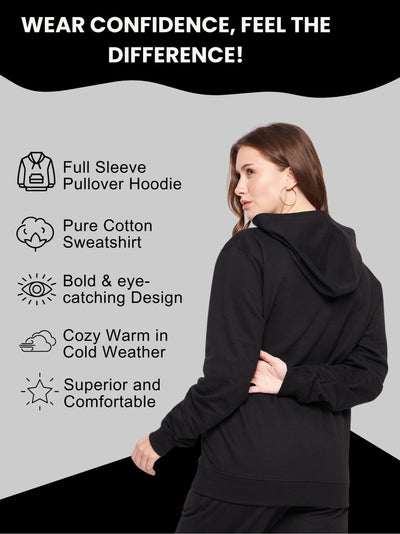 Women Plain Solid Pullover Hooded Hoodie Sweatshirt with 2 Kangaroo Pockets