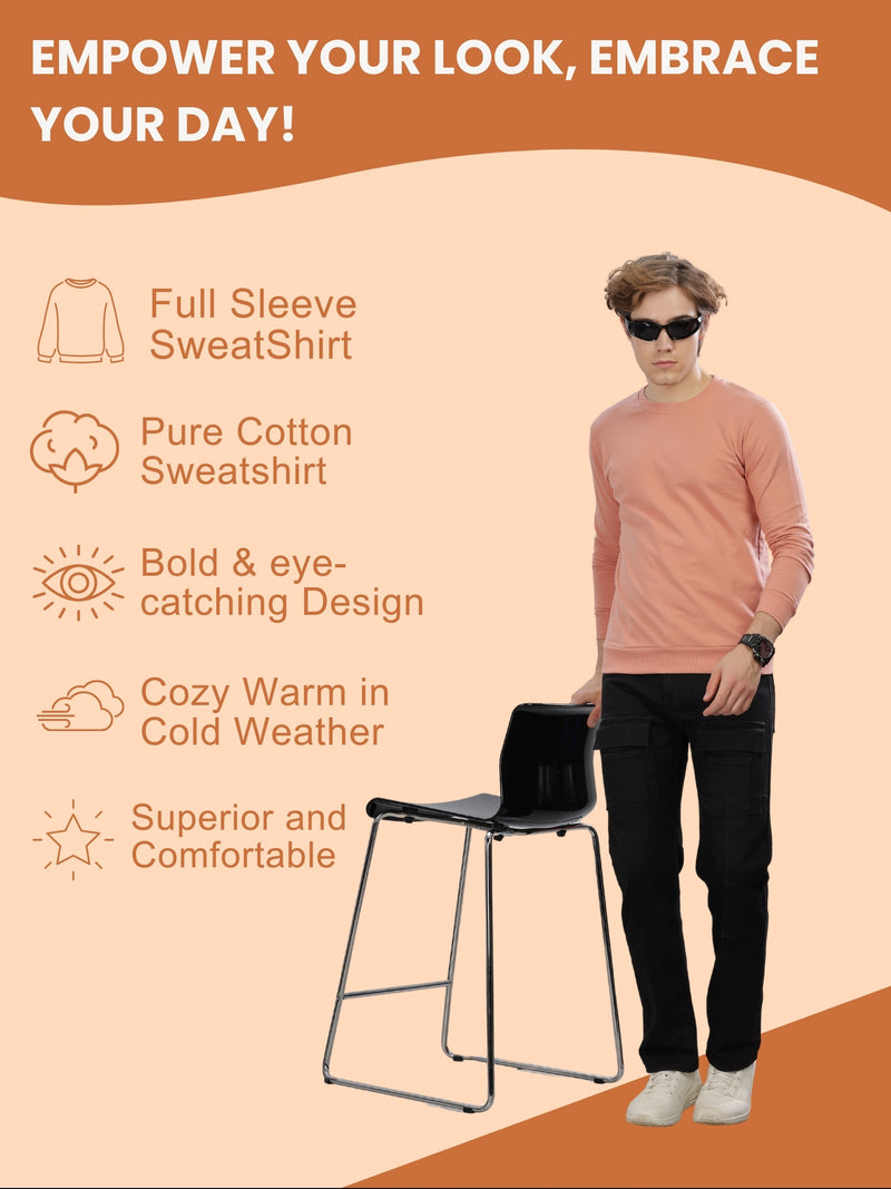 Men’s Solid Stylish Look Full Sleeve Premium Comfort Sweatshirt