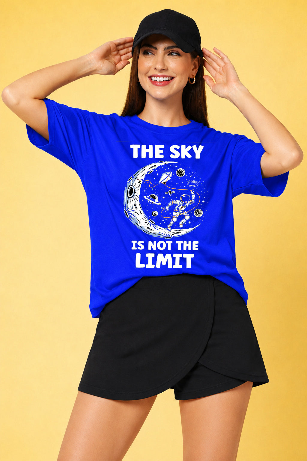 The Sky is The Limit Printed Oversized Baggy Loose Fit T-Shirt