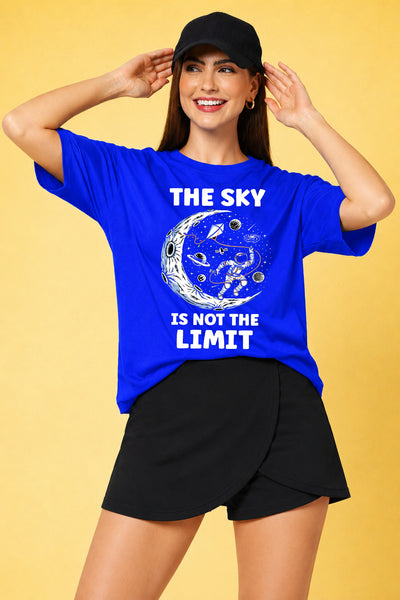 The Sky is The Limit Printed Oversized Baggy Loose Fit T-Shirt