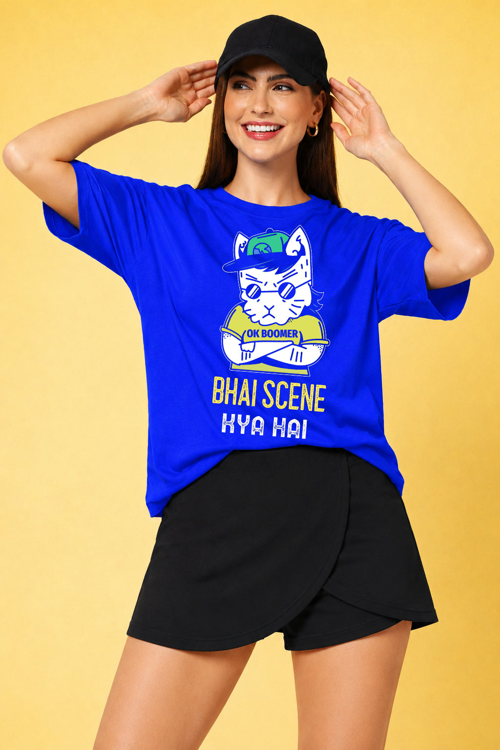 Bhai Scene Kya Hai Oversized Baggy Loose Fit T-Shirt