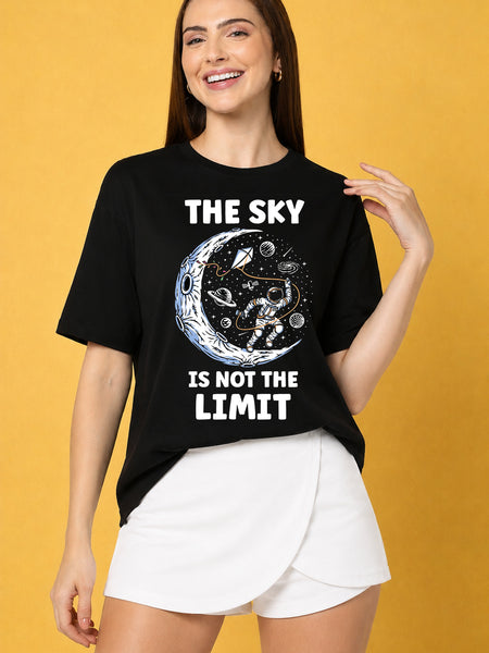 The Sky is The Limit Printed Oversized Baggy Loose Fit T-Shirt