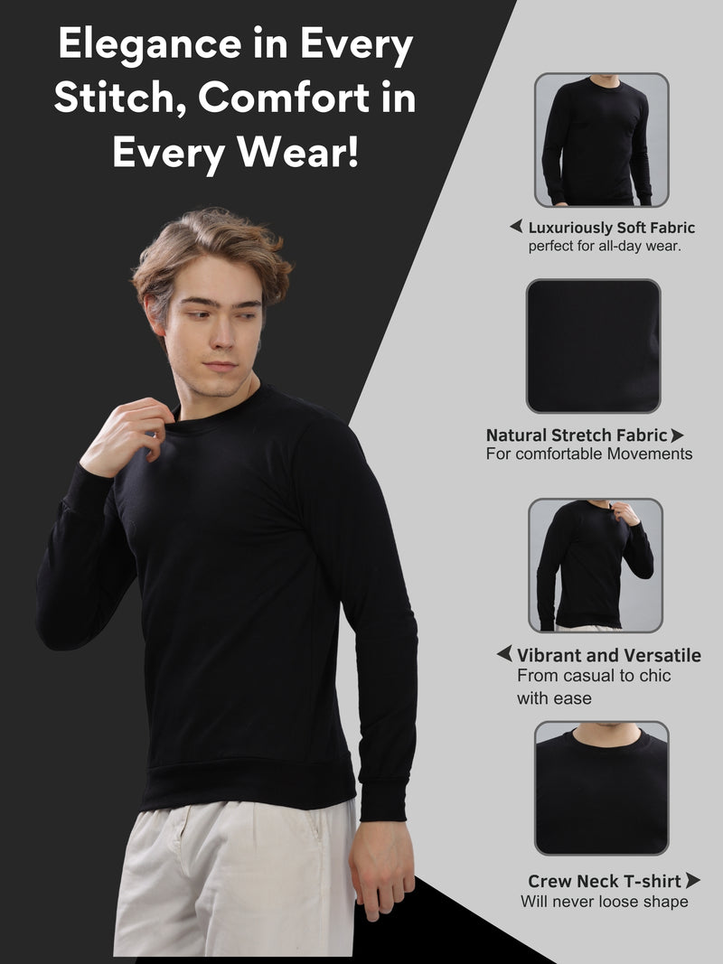 Men’s Solid Stylish Look Full Sleeve Premium Comfort Sweatshirt
