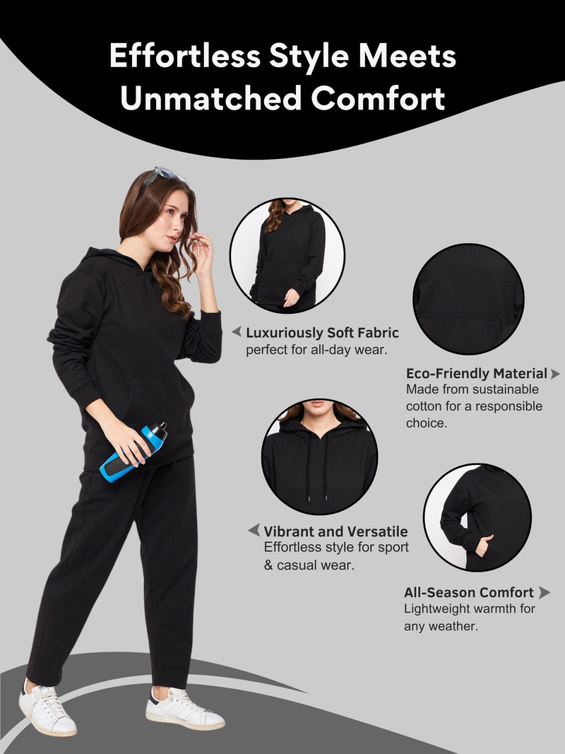 Women Plain Solid Pullover Hooded Hoodie Sweatshirt with 2 Kangaroo Pockets