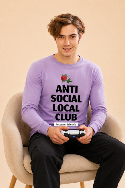 Anti Social Local Club Printed Men’s Full Sleeve Premium Pure Cotton Sweatshirt