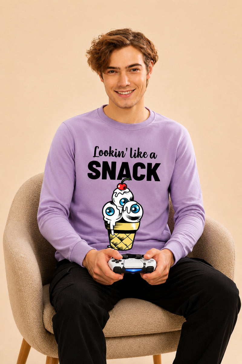 Looking Like A Snack Printed Men’s Full Sleeve Premium Pure Cotton Sweatshirt