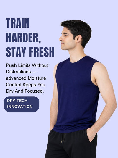 Faltu.co Pack of 3 Multicolour Men Cotton Gym Vest Breathable Sleeveless Sando