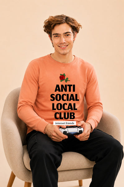 Anti Social Local Club Printed Men’s Full Sleeve Premium Pure Cotton Sweatshirt