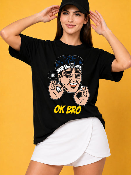 OK Bro Oversized Baggy Loose Fit T-Shirt