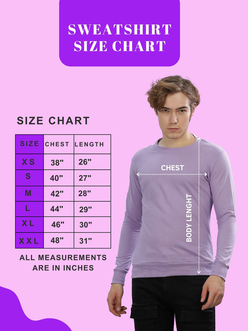 Men’s Solid Stylish Look Full Sleeve Premium Comfort Sweatshirt