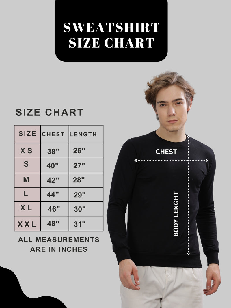 Men’s Solid Stylish Look Full Sleeve Premium Comfort Sweatshirt