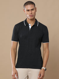 Charcoal Melange Eco-Friendly Men’s Casual Wear Sustainable Polo T-Shirt