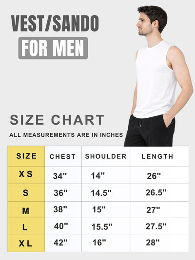 Faltu.co Pack of 3 Multicolour Men Cotton Gym Vest Breathable Sleeveless Sando