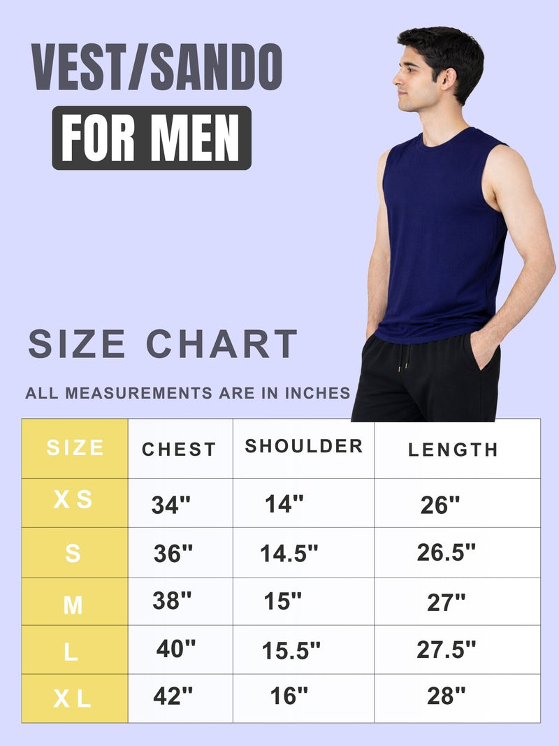 Faltu.co Men Cotton Gym Vest Breathable Sleeveless Sando