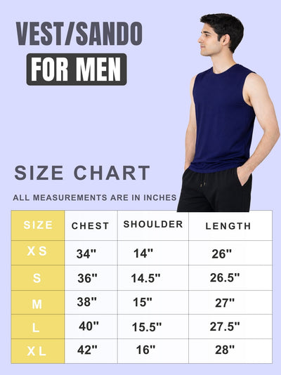 Faltu.co Men Cotton Gym Vest Breathable Sleeveless Sando