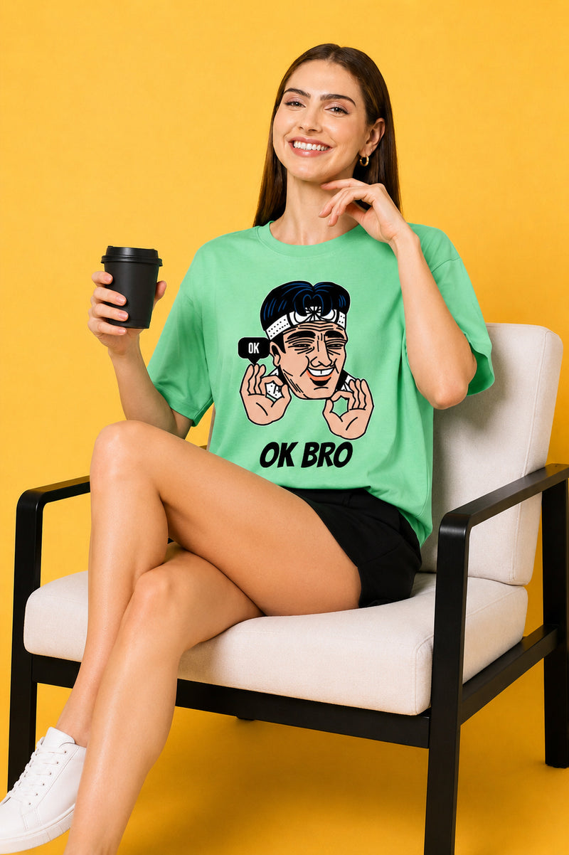 OK Bro Oversized Baggy Loose Fit T-Shirt