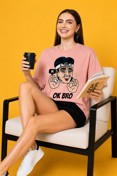 OK Bro Oversized Baggy Loose Fit T-Shirt
