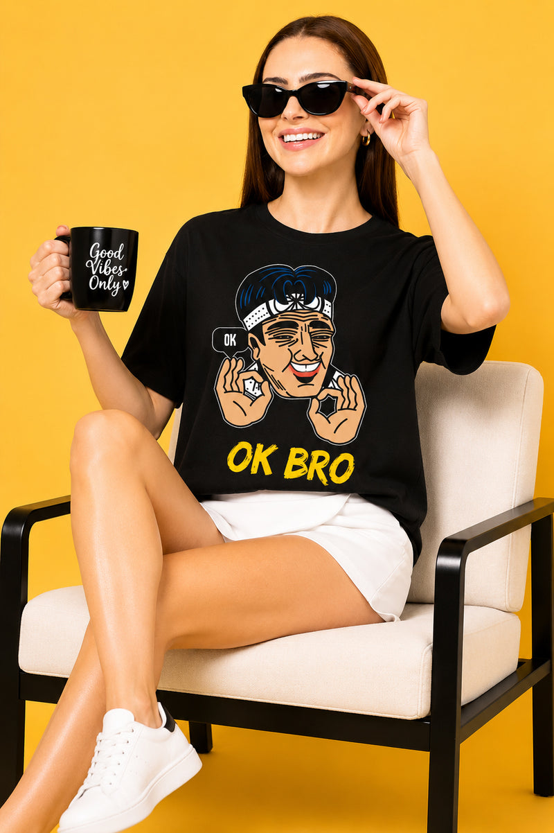 OK Bro Oversized Baggy Loose Fit T-Shirt