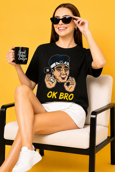 OK Bro Oversized Baggy Loose Fit T-Shirt