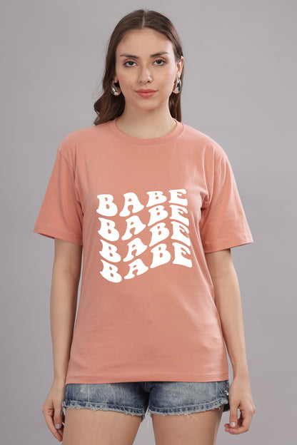 Babe Oversized Baggy Loose Fit T-Shirt