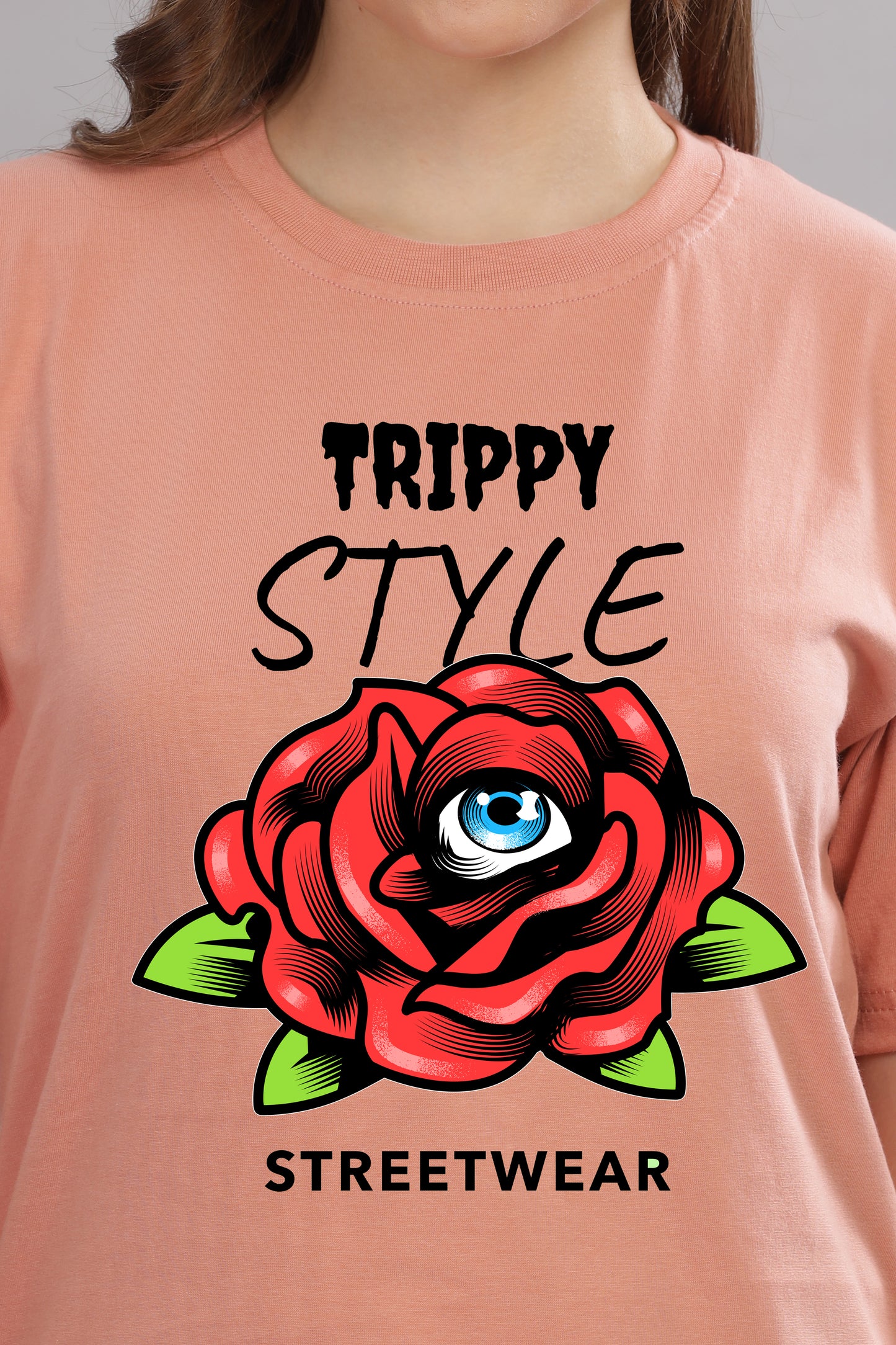 Women’s Printed Oversized Baggy Fit Rich Soft Cotton Fabric T-shirt