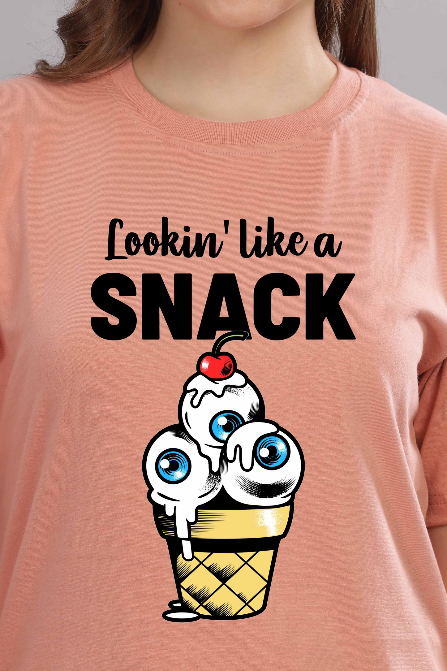 Women’s Printed Oversized Baggy Fit Rich Soft Cotton Fabric T-shirt