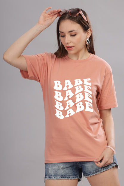 Babe Oversized Baggy Loose Fit T-Shirt