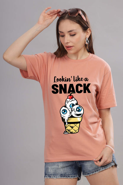 Women’s Printed Oversized Baggy Fit Rich Soft Cotton Fabric T-shirt