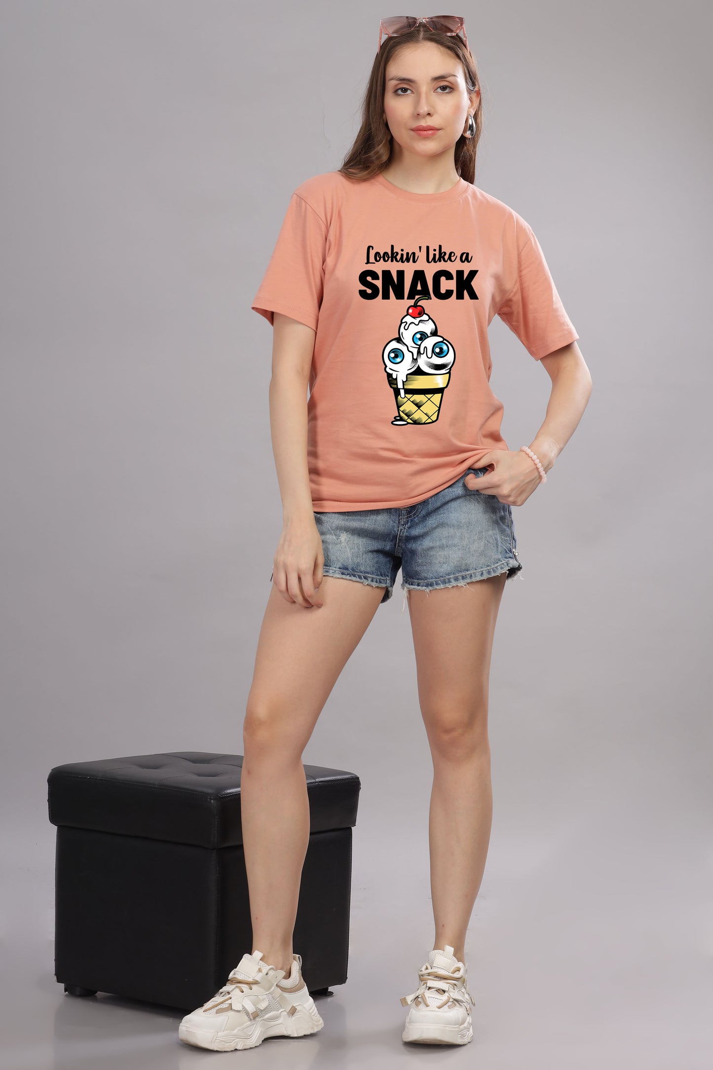Women’s Printed Oversized Baggy Fit Rich Soft Cotton Fabric T-shirt