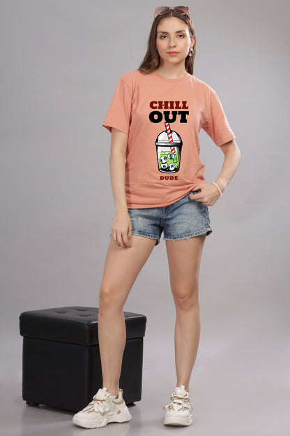 Women’s Printed Oversized Baggy Fit Rich Soft Cotton Fabric T-shirt