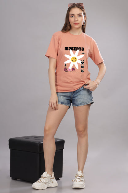 Women’s Printed Oversized Baggy Fit Rich Soft Cotton Fabric T-shirt