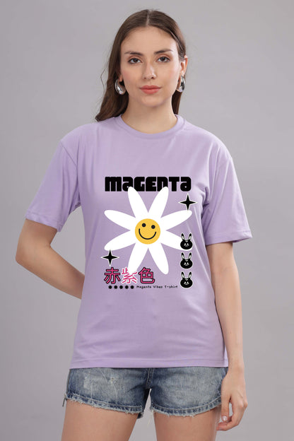 Women’s Printed Oversized Baggy Fit Rich Soft Cotton Fabric T-shirt