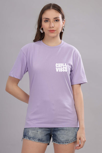 Chill Vibes Women’s Relaxed Fit Oversized Baggy Fit T-Shirt