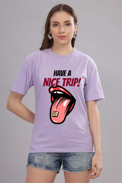 Women’s Printed Oversized Baggy Fit Rich Soft Cotton Fabric T-shirt