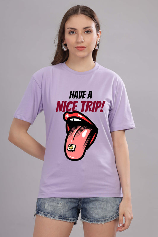 Women’s Printed Oversized Baggy Fit Rich Soft Cotton Fabric T-shirt