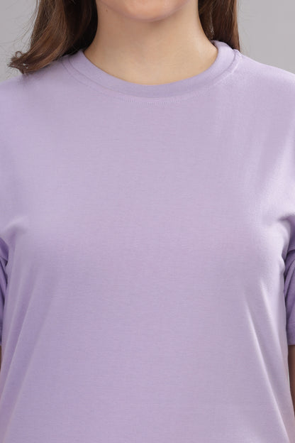 Women’s Premium Solid Cotton Oversized Baggy Fit Loose Fit T-Shirt