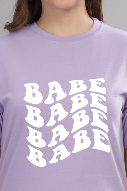 Babe Oversized Baggy Loose Fit T-Shirt