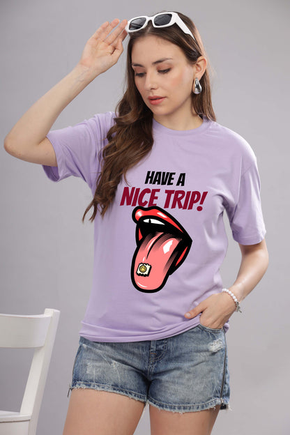 Women’s Printed Oversized Baggy Fit Rich Soft Cotton Fabric T-shirt