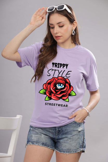 Women’s Printed Oversized Baggy Fit Rich Soft Cotton Fabric T-shirt