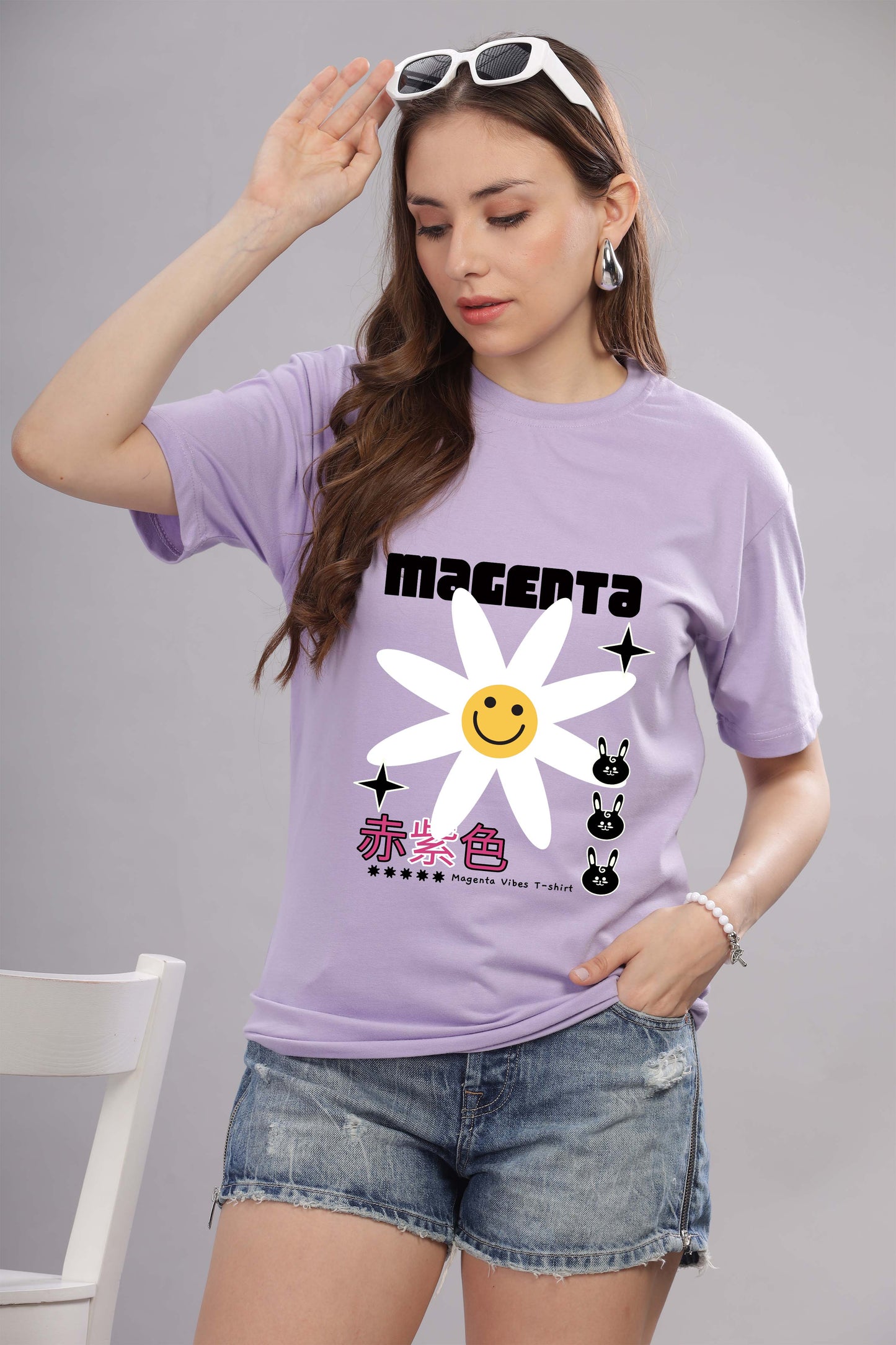 Women’s Printed Oversized Baggy Fit Rich Soft Cotton Fabric T-shirt