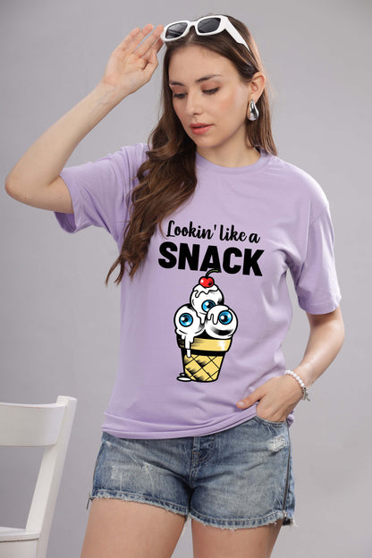 Women’s Printed Oversized Baggy Fit Rich Soft Cotton Fabric T-shirt