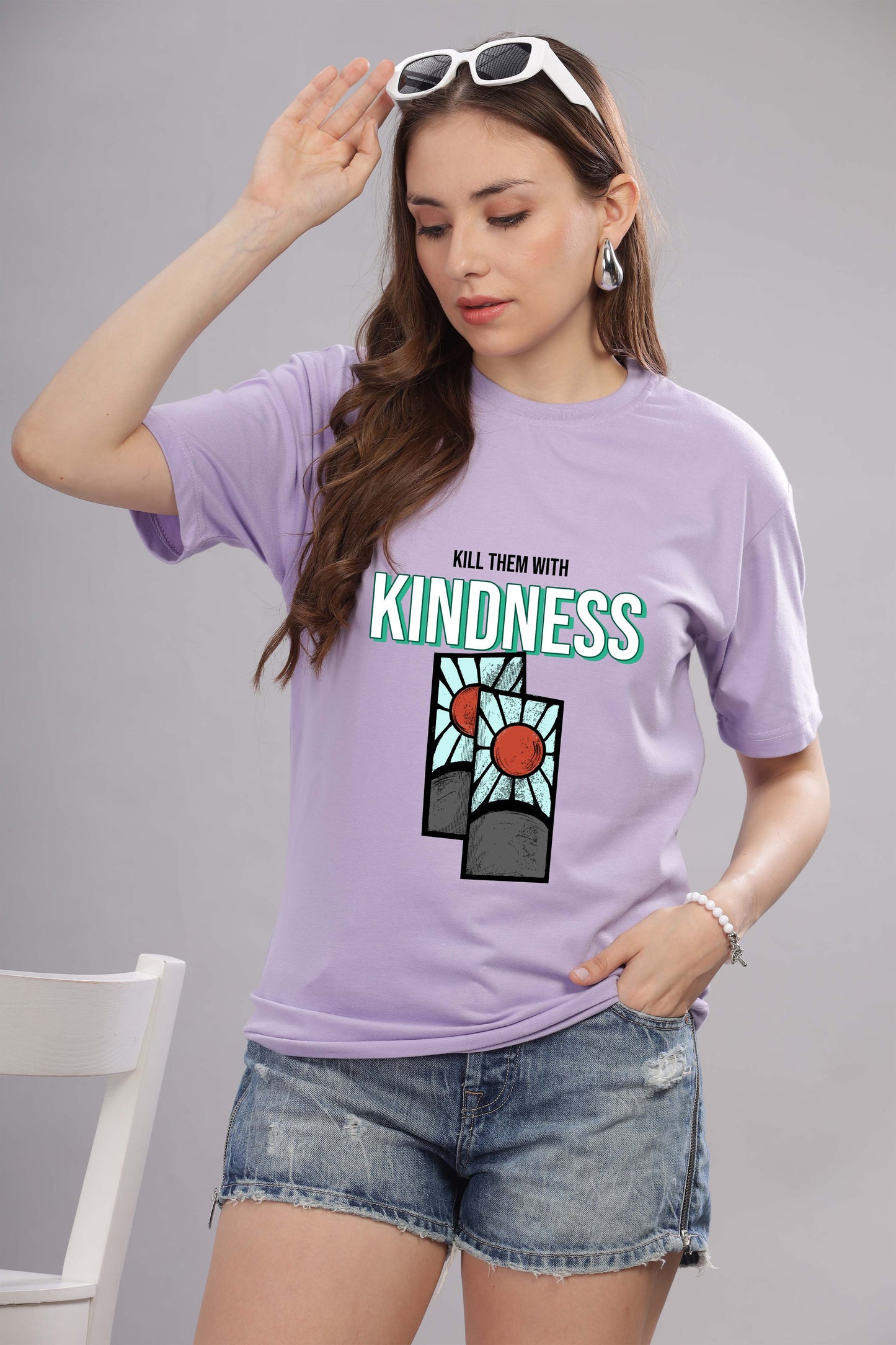 Women’s Printed Oversized Baggy Fit Rich Soft Cotton Fabric T-shirt