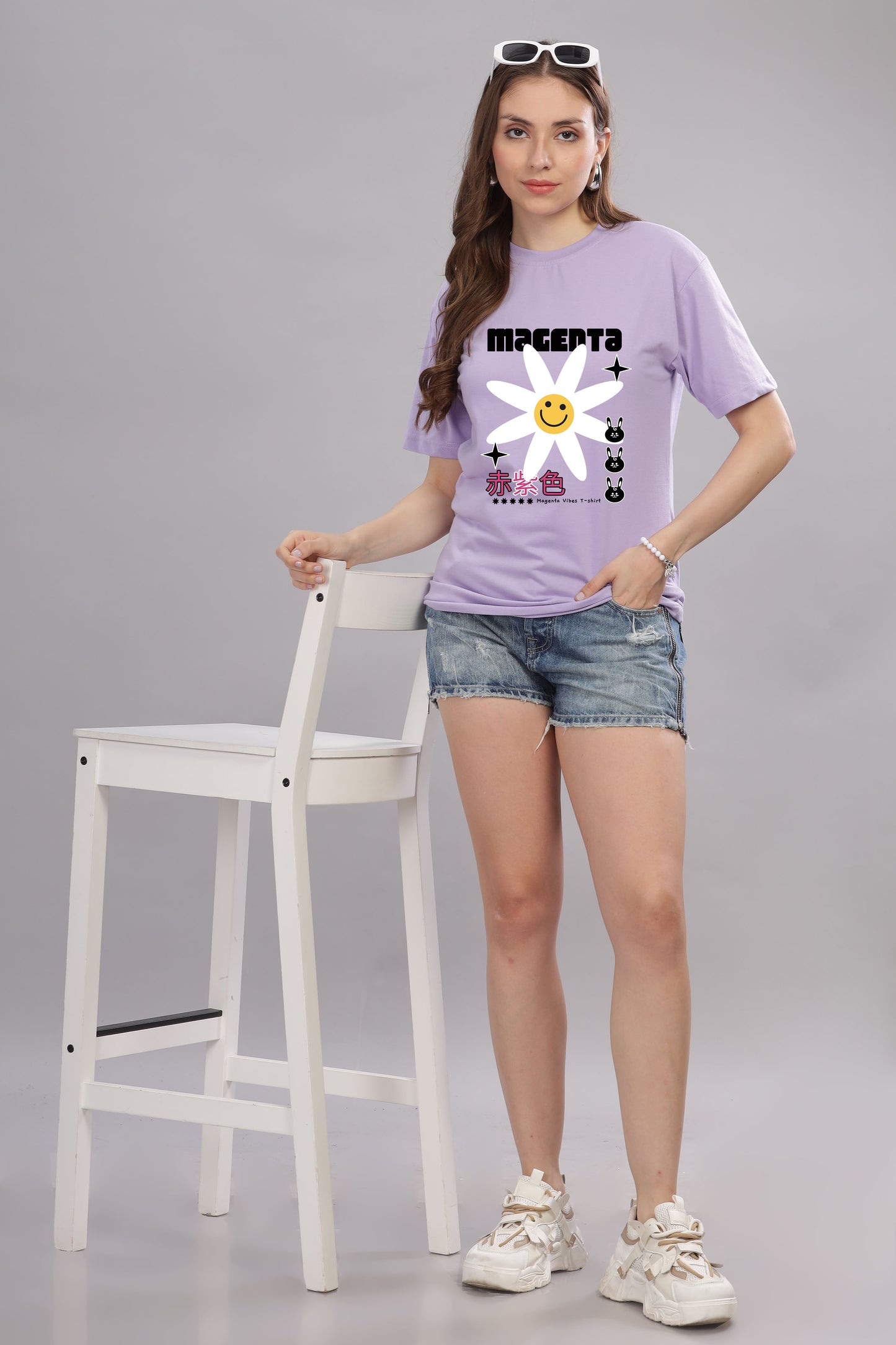 Women’s Printed Oversized Baggy Fit Rich Soft Cotton Fabric T-shirt