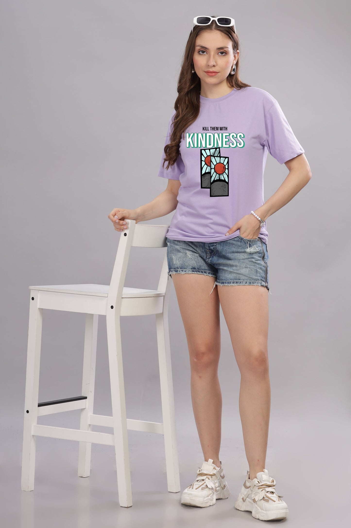 Women’s Printed Oversized Baggy Fit Rich Soft Cotton Fabric T-shirt